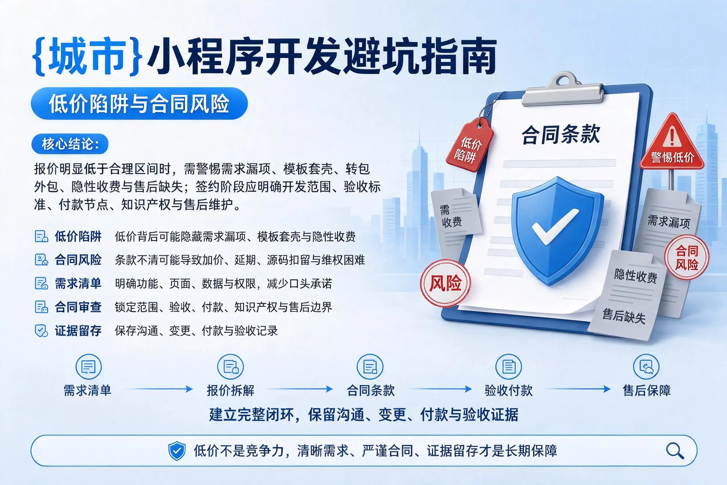 新乡小程序开发避坑指南：低价陷阱与合同风险
