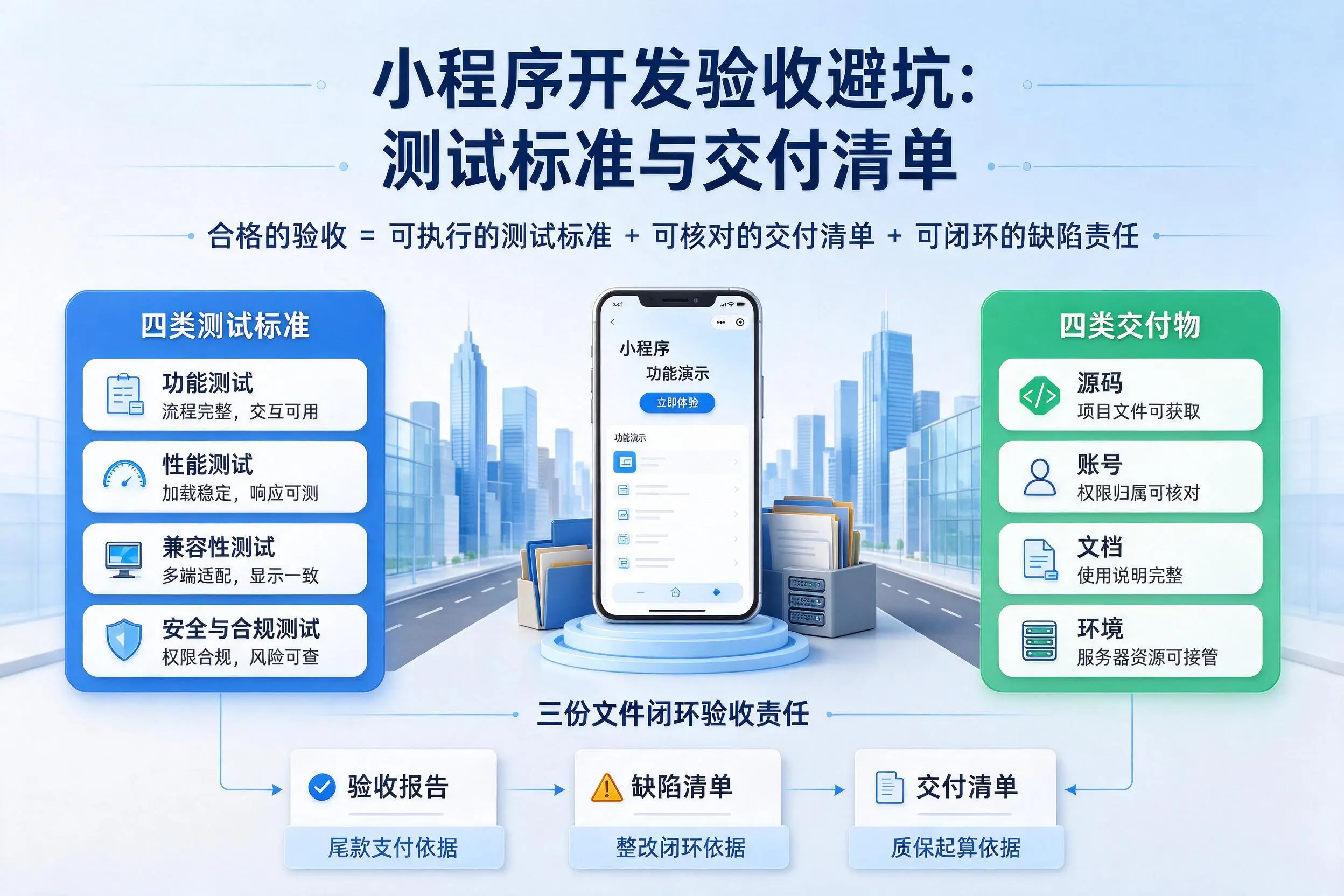 新乡小程序开发验收避坑：测试标准与交付清单