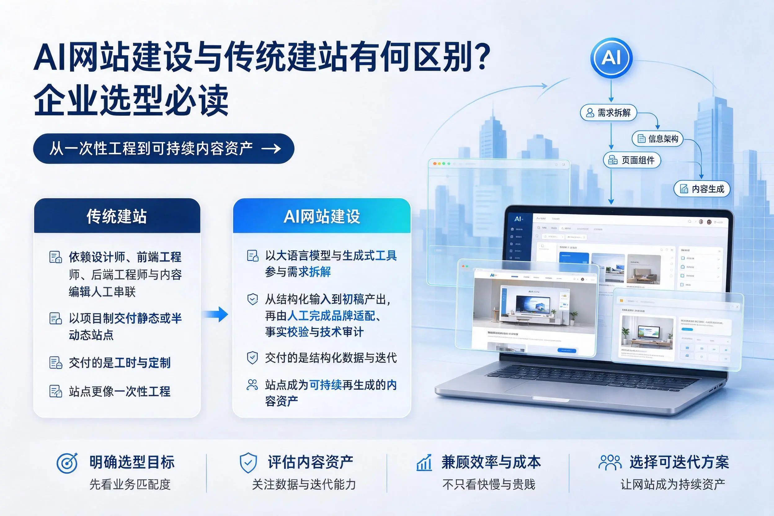 AI网站建设与传统建站有何区别？新乡企业选型必读
