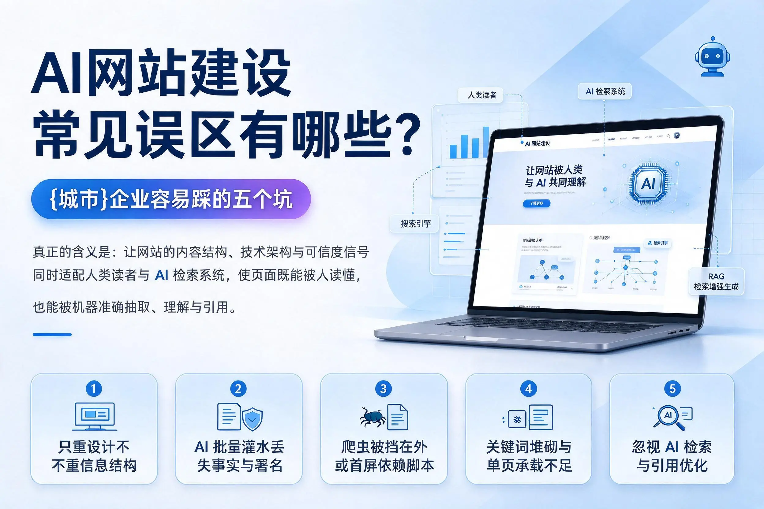 AI网站建设常见误区有哪些？新乡企业容易踩的五个坑