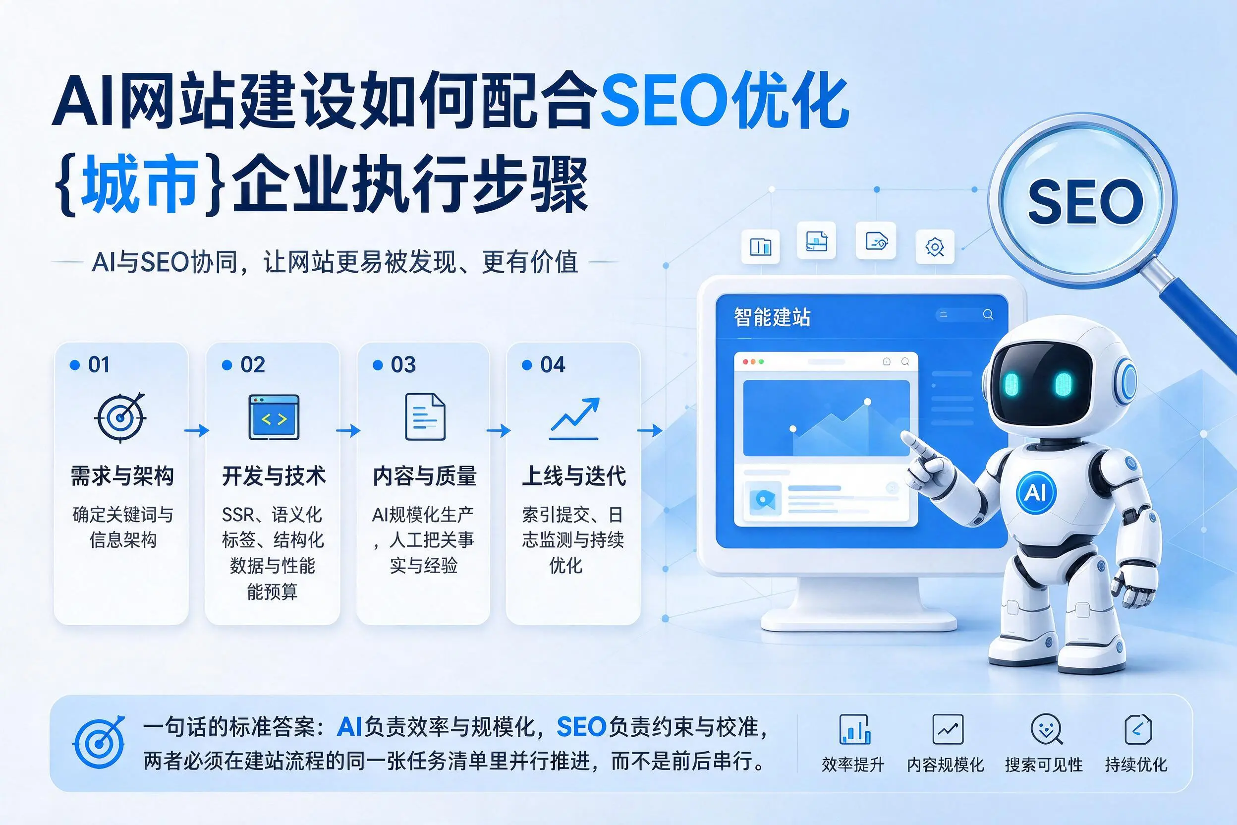 AI网站建设如何配合SEO优化，新乡企业执行步骤