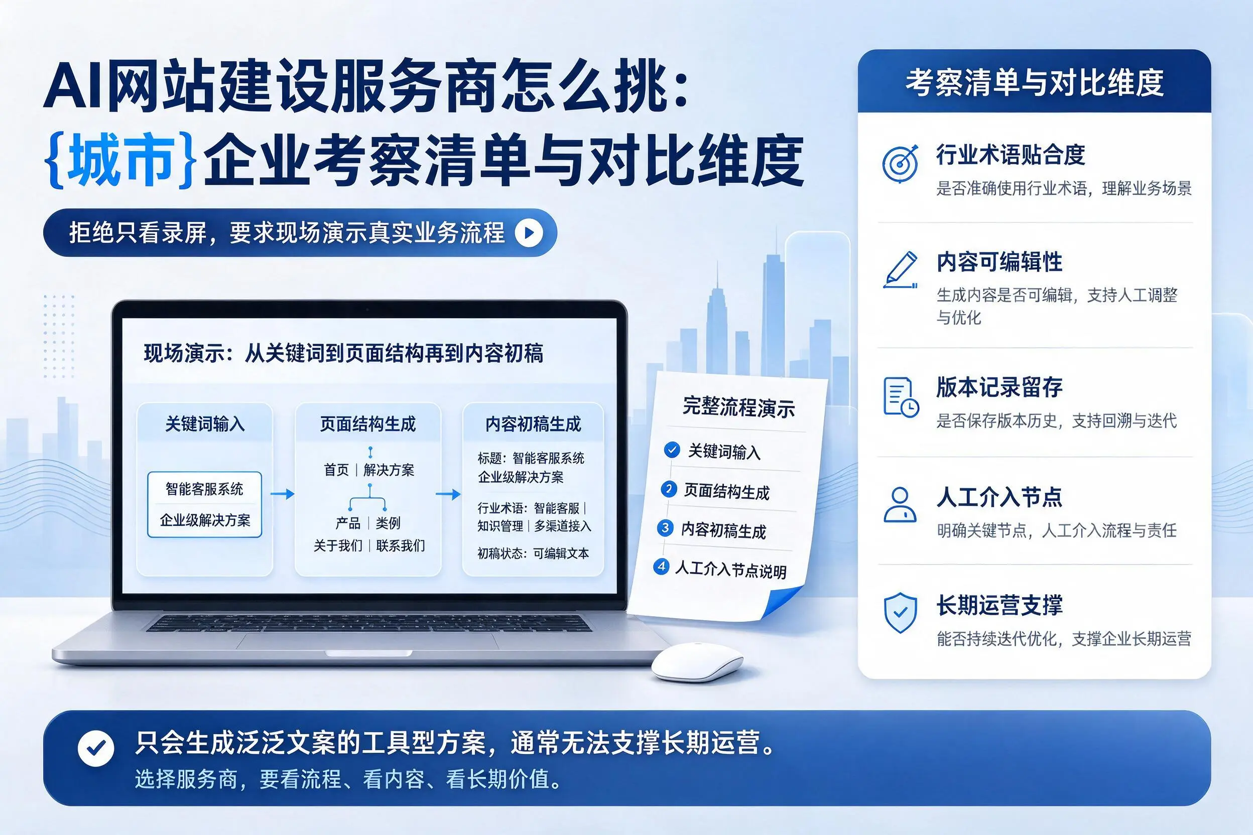 AI网站建设服务商怎么挑:新乡企业考察清单与对比维度