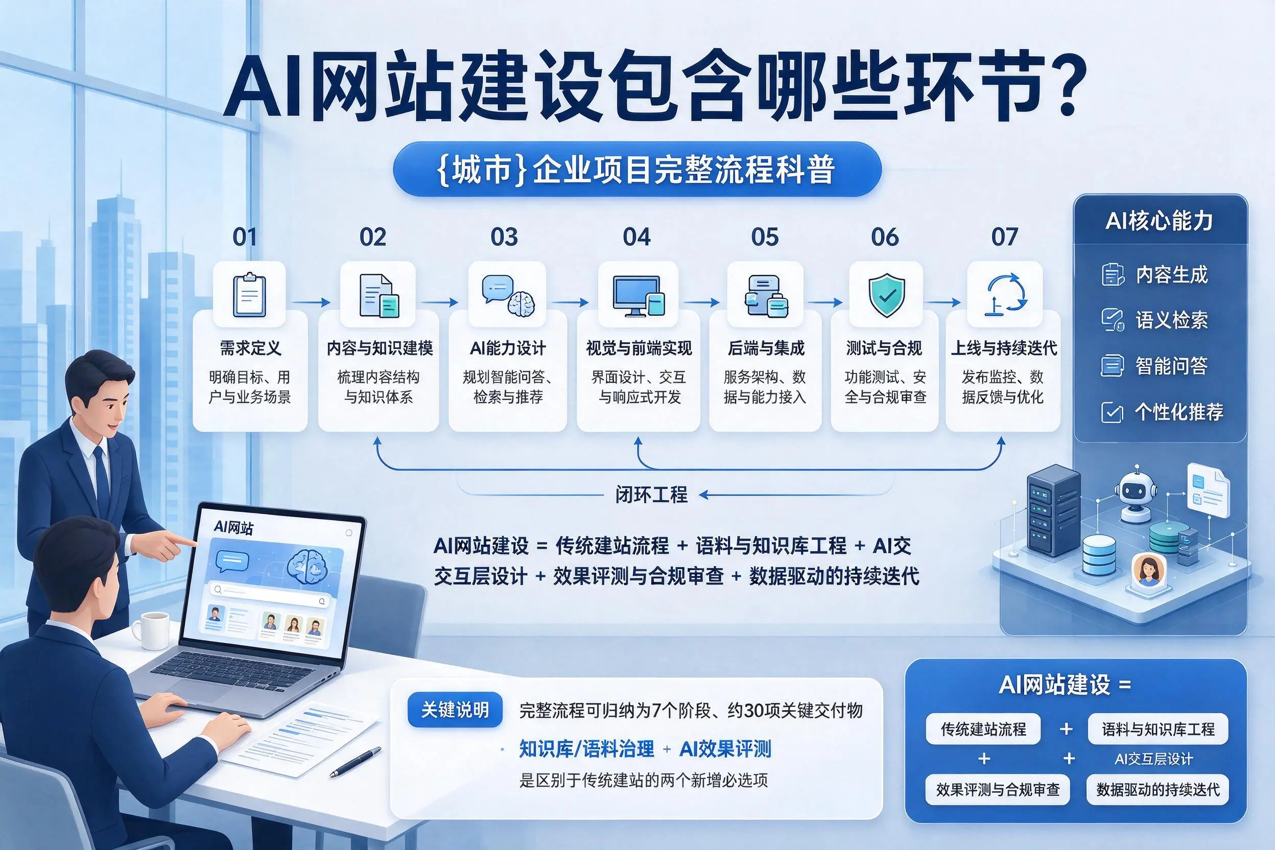 AI网站建设包含哪些环节?新乡企业项目完整流程科普