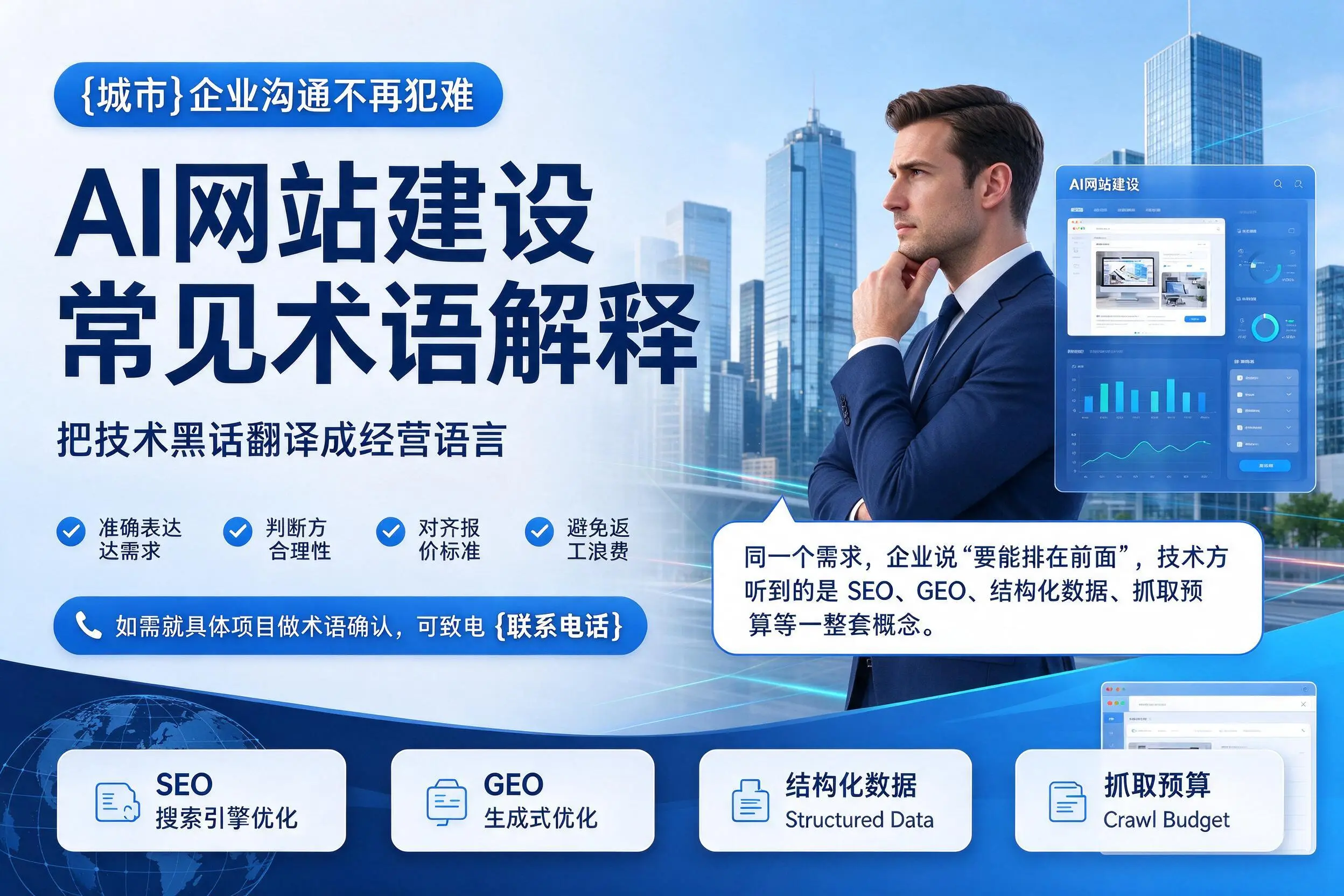 AI网站建设常见术语解释，新乡企业沟通不再犯难