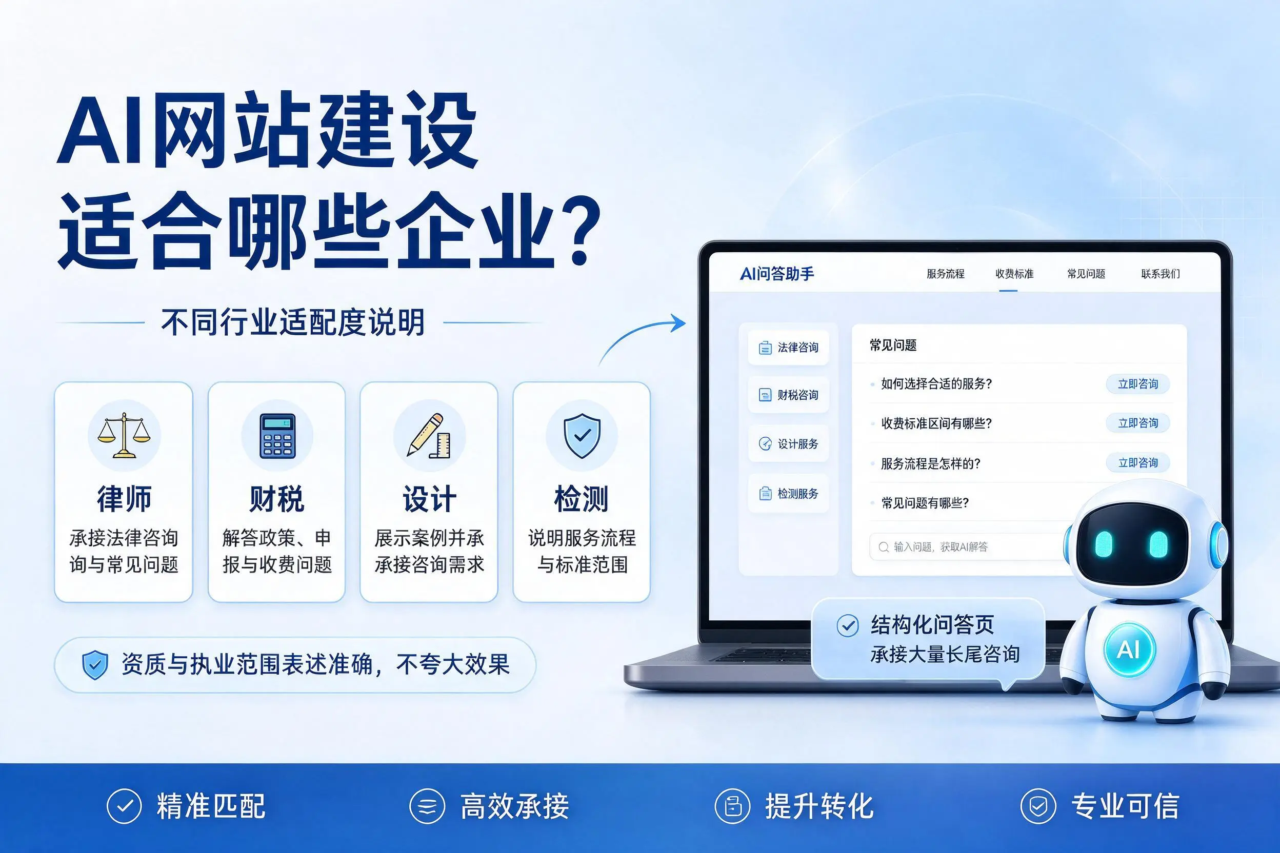 AI网站建设适合哪些企业?新乡不同行业适配度说明