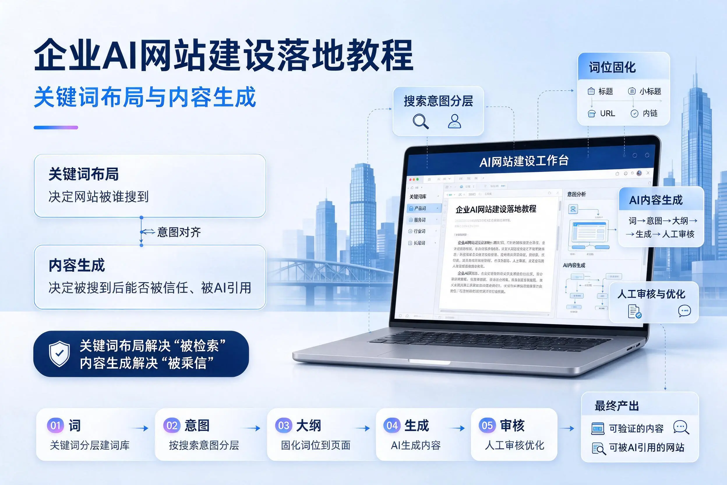 新乡企业AI网站建设落地教程:关键词布局与内容生成
