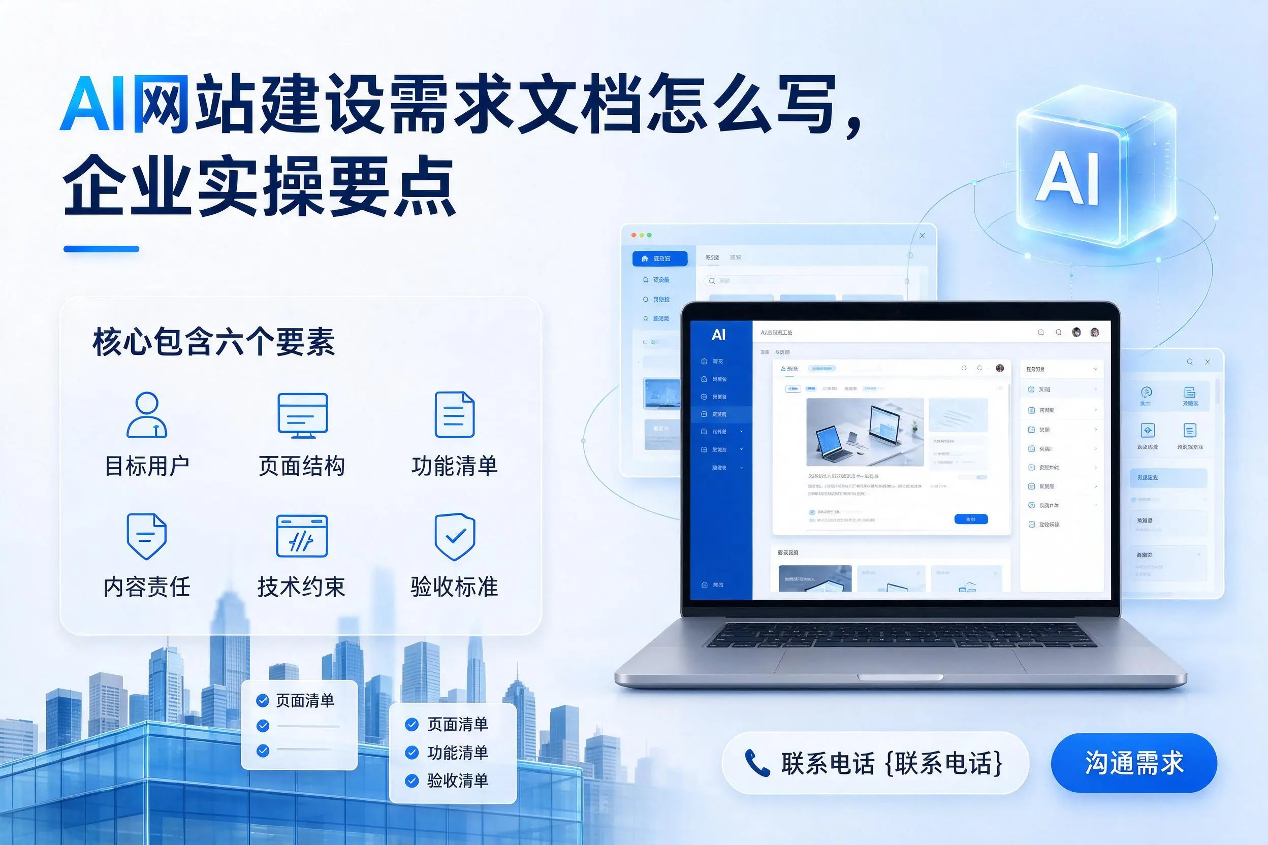 AI网站建设需求文档怎么写，新乡企业实操要点